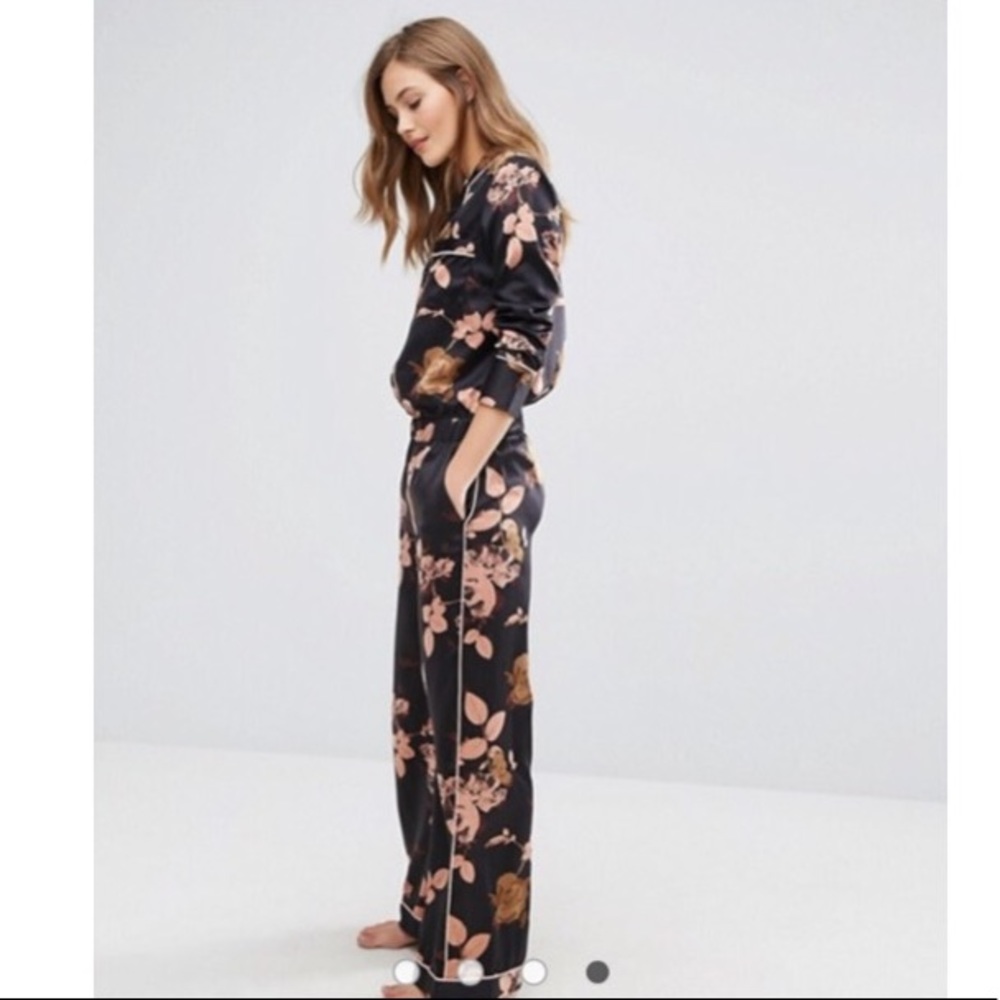 Y. A. S. ASOS Dark floral pajama jumpsuit PLAYSUIT